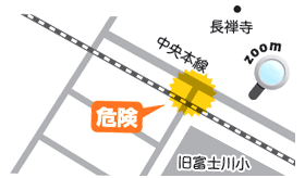 愛宕町 長禅寺前の道MAP