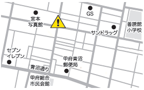 青沼一丁目と二丁目の境の交差点map